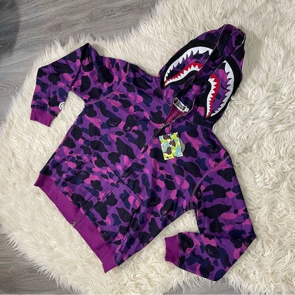 unbranded Other - NWT LOOKALIKE ABATHINGAPEDUPE classic hoodie in purple - XL